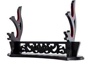 Ljxquisite Sword Holder Katana Japanese Samurai Sword Display Rack Wakizashi Tanto Sword Rack Sword Stand Display (2-Tier)