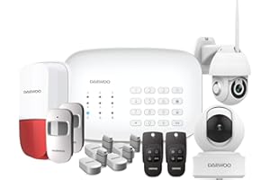 Daewoo Pack Premium | Alarme Maison sans Fil WiFi GSM Connectée avec Sirène Extérieure | 2 Caméras De Surveillance | Compatible avec Amazon Alexa, l’Assistant Google