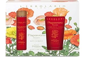 L'ERBOLARIO L' Erbolario - Kit Corpo Papavero Soave | Set Regalo composto da Profumo Papavero soave 15 ml+ Crema Fluida per il corpo Papavero Soave 75 ml |Edizione limitata