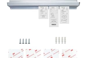 XMPEKO Tab Grabber, Aluminum Check Holder Kitchen with Screws Double-Sided Tape, Ticket Holder Restaurant for Food Catering Cafes Pubs Bars for Hold Orders tabs Papers (16 in)