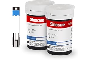 Sinocare Tiras en Sangre Prueba, 50 x Tiras Sin Lancetas, para Safe AQ Smart/Voice (Sin Lancetas)