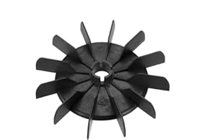 uxcell Compresseur d'air supplémentaire Plastique Blanc de remplacement Moteur ventilateur VANE Helice Ventilateur 142 * 18mm Round Shaft
