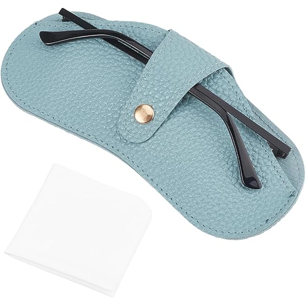 CREATCABIN Harde brillenkoker met pootafdruk leren brillenetui