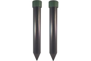 GRABACZ Sonic Repeller for Moles, Rodents, and Snakes – Ultrasonic Pest Control Device, Battery Powered (3 D Batteries), 400 Hz Frequency, Protects Up to 600 m² (2)