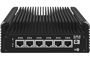 Micro Firewall Appliance, Mini PC, VPN, Router PC, Intel 10 Cores I5 1235U, HUNSN RJ24, AES-NI, 6 x 2.5GbE I226-V, HDMI, DP, USB3.2, Type-C, TF, Barebone, NO RAM, NO Storage, NO System