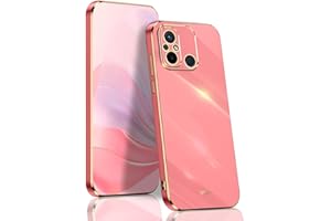 BORYA Funda para Xiaomi Redmi 12C / Xiaomi Redmi 11A, Antigolpes Delgada Premium Suave Silicona Carcasa TPU Bumper Estuche, Elegante Sedoso Galvanoplastia Phnom Penh Caso, Rojo