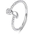 VIKI LYNN 925 Sterling Silver Semicolon Ring Open Rings for Women Inspiration Gifts