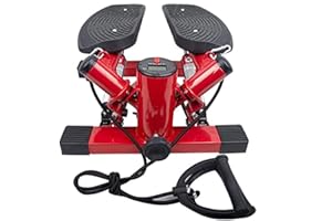 FFitness Unisex – Erwachsene Swing Stepper with Rope, rot, Media