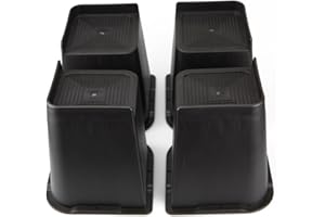 YEMMERT Bed Risers, Furniture Bed Risers 6 inch Heavy Duty L Shaped Table Leg Extension Risers, Elephant Feet Chair Sofa Couches Desk Risers, Set of 4