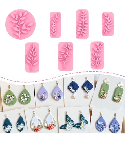 Découpoirs Fleurs Bijoux Keoker Emporte-pièces Argile Florale 10 Formes - Petits Découpoirs Pour Boucles D'Oreilles En Argile Polymère - Kit Création Bijoux