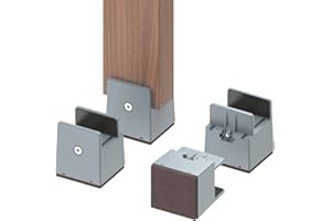 ZDDLOINP Adjustable Bed and Furniture Risers with Screw Clamp, 4 Pack Heavy Duty Sofa Tables Chair Risers, Furniture Risers Increase the height by 2 inches, Fit from 0-2 inch Widths of Furniture Feet(Grey)