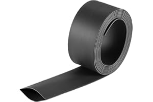 TOP-VIGOR 25mm Heat Shrink Tubing, 2M Length Heat Shrink Sleeving, 2:1 Ratio Heat Shrink Tube for Electrical Insulation, Repairs, Wrap Cable, Wire Connectors, Black