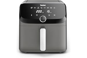 Tefal Easy Fry Mega Air Fryer, 7.5L Capacity (Serves Up to 8), 8 Preset Programs, Compact Design, Energy-Efficient, Dishwasher-Safe Basket, Grey EY855HG0