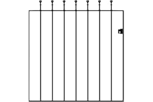 FENCING & GATES & FIREPLACES Manor Ball Top Garden Gates 914mm Gap x 915mm High Galvanised Wrought Iron Style Metal MAZP05/3