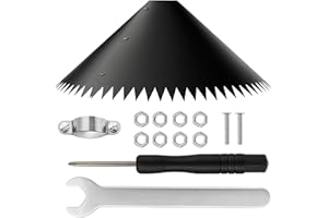 GYTFOG Squirrel Baffle for Bird Feeders, Wrap Around Squirrel Deterrent for Poles, Includes Screwdriver, Wrench, Screws, Nuts, Rat Proof Bird Feeder Accessory, Proof Bird Feeders UK