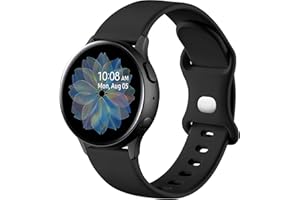 Mastten Cinturino in silicone compatibile con Samsung Galaxy Watch Active 2 40mm/44mm, 20mm Sport cinturino con fibbia a doppio foro per Galaxy Watch 4/Watch 4 Classic/Watch3 41mm
