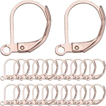SUNNYCLUE Ohrringzubehör Set – 180-teilig Mit 80 Vergoldeten Ohrhaken & 100 Biegeringen Für DIY Schmuck