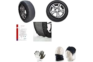 FARBROTHERSONLINE pour LA Voiture,SUV,4X4, avec PNEUS 225/75 R16 Cercle 16 Mesure XL Chaussettes À Neige APPROUVÉES Dispositif DE SÉCURITÉ en Tissu ANTIDÉRAPANT 3D pour SECTEURS DE Route avec Glace OU Neige