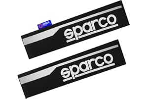 OMAC Sparco - Protector acolchado para cinturón de seguridad, color gris, 2 unidades
