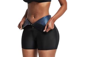 TOEECY Sauna Sweat Shorts for Women Slimming Leggings Pants High Waisted Waist Trainer Compression Thermo Shapewear Weight Loss Adjustable Body Shaper Hot Workout Leggings Fitness Gym