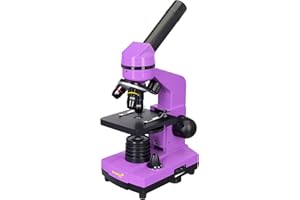 Levenhuk Rainbow 2L Amethyst Home Lab Kit STEM per Bambini con Microscopio Biologico Portatile 400x, Guida Agli Esperimenti Illustrata a Colori, Campioni Preparati e Strumenti Scientifici (IT)