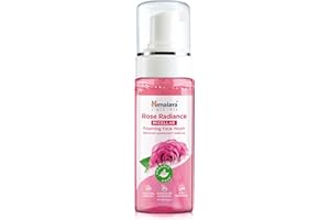 ‎HIMALAYA Himalaya Rozświetlająca Micelarna Pianka do Mycia Twarzy z Organiczną Różą, Rose Radiance Pianka Usuwa Wodoodporny Makijaż, 150ml