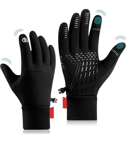Gants De Vélo D'hiver Imperméables - Hommes Et Femmes - Polaire Chaude, écran Tactile, Antidérapants - Pour Cyclisme, Course, Plein Air - 8