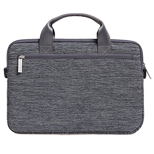 Simtyso ShockProof Neoprene Sleeve Case(11,6, 13.3, 15.4Zoll) Ultrabook /Netbook Business Laptop Netebook Laptophülle Notebooktasche Schultertaschen Schutzhülle Hülle Sleeve Tasche für Apple Macbook Air, Macbook Pro Retina,Surface Pro, iPad Protective Carrying Hüllen Bag(15.4zoll,grau) - 5