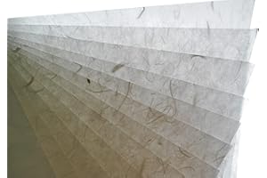 KADADSA Fogli A4 di carta di gelso per origami, fatti a mano, per realizzare biglietti, per decoupage su vetro, formato A4, 21,1 x 29,7 cm, 100 fogli