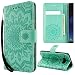 Produktbild KingSang Samsung Galaxy S8 Plus 2017 LederHülle, Premium Kunstleder Holster Tasche Klapphülle mit Weiche Silikon Lederhülle für Samsung Galaxy S8 Plus/S8 Edge/S8+ SM-G955 2017 (6.2") Handyhalter Ledertasche Brieftasche - Grün