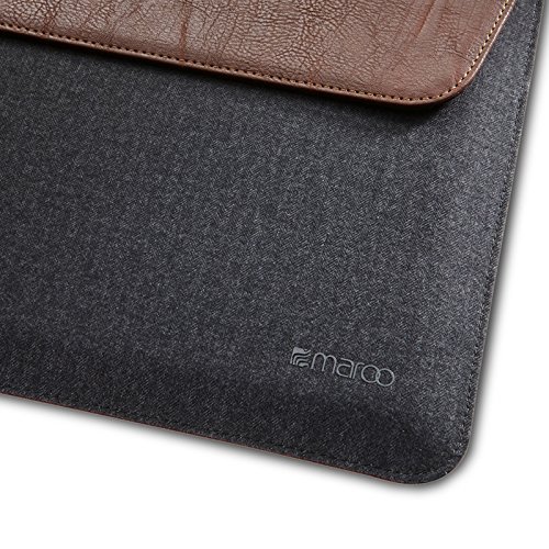 Maroo Leder Sleeve mit magnetischer Frontklappe f  r Microsoft Surface Pro 3 braun schwarz