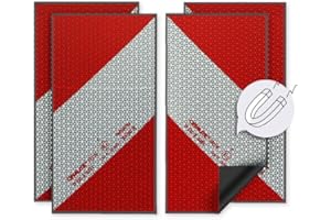 Magnetische Reflecto Kfz-Warnmarkierung aus Orafol ORALITE 5921M in vielen Varianten (Reflexfolie, 4 x 141mm x 282mm)