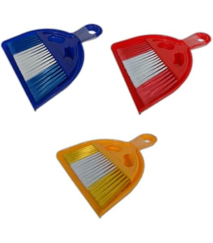 Small Broom And Dustpan Set, 2 Pack Mini Broom/Squeegee And Dustpan, Small Dustpan And Brush Set For Home Cleaning, Sofa, Desk, Guinea Pig Cage,Cat Nest,Yellow - View #6