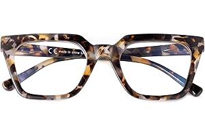 SKYWAY Occhiali Oversize con Filtro Luce Blu per Donna, Eleganti Occhiali da Computer Retrò con Montatura Quadrata Cat Eye e Filtro Luce Blu, Anti-affaticamento degli Occhi & Anti-riflesso UV