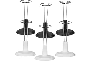 SAFIGLE 6 Supports De Poupée Réglables en PVC Et Fer, Présentoirs pour Figurines Et Poupées, Organisateurs pour Maison Et Magasin, Assortiment De Couleurs