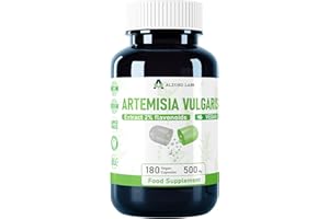 Alzuro Labs Artemisia Vulgaris | 5,000mg Equivalent (500mg 10:1 Extract) | 180 Vegan Capsules | 2% Flavonoids Standardized | Digestive, Immune & Detox Support | 3rd Party Lab Tested | GMP Certified