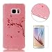 Produktbild CaseHome Samsung Galaxy S7 Edge Weich Hülle (Mit Freiem HD Schirmschutz) Gummi Stoßfestes Skidproof Ultra dünn TPU Silikongel Profect Schutz Für Samsung Galaxy S7 Edge Hülle Shell Stilvoll Elegant Schön funkelnd Cool Glitzer Luxus TPU Samsung Galaxy S7 Edge-Peach Zweige