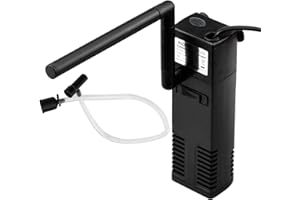 KARAA Filtro Interno per Acquario 20L-60L 3W 4W Regolabile Pompa Filtro Interno con Spugne Filtranti per Acquario