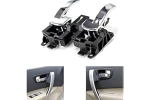 KASTURRBOO Manija Puerta para Qashqai, KASturbo cromada Maneta Tirador Puerta Izquierda y Derecha 80671-JD00E 80670-JD00E Manilla Interior