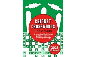 Cricket Crosswords for Adults: 50 fantastic cricket-themed puzzles to test your cricketing knowledge