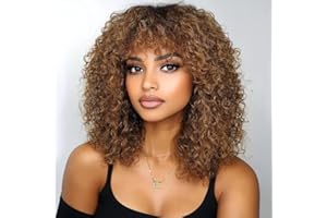 FASHION IDOL Bob Curly pelucas de pelo humano con flequillo Jerry Curl Bob de virgen brasileña de pelo humano no pelucas delanteras del cordón para las mujeres