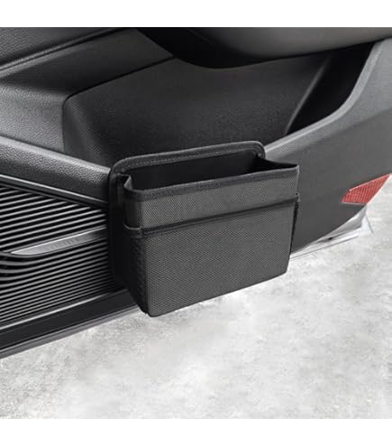 Mini Pattumiera Portatile Sospesa Per Auto, Pattumiera Con Coperchio