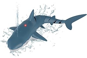 CMANLNYK Remote Control Shark Toy - RC Simulation Shark Diving Toys, USB Rechargeable Remote Control Water Toys, 360° Rotate RC Boat for Swimming Pool Kids Boys (Blue)
