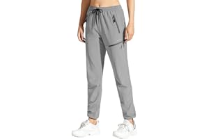 MOCOLY Pantaloni da Escursionismo da Donna Trekking Donna Asciugatura Rapida Traspiranti Pantaloni da Montagna UPF 50+ con Cerniera per attività All'aperto