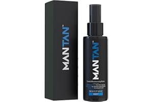 MANTAN Self Tan Water Spray For Men 100ml – Hydrating Tanning Mist With Hyaluronic Acid Citric Acid & Castor Oil For Face & Body – Natural Bronze Glow Easy Spray No Orange Streaks Cruelty Free By Man Tan