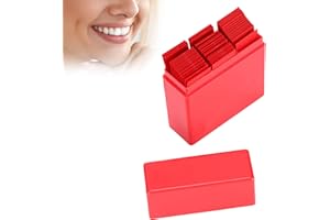 Tomotato 300 Pezzi di Carta Articolata Dentale, Forniture per Denti Dentali Accessorio Dentista con Dispenser in Plastica(Rosso)