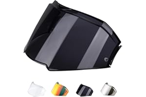 JQF GEAR Visiera Casco per FF900 Valiant 2,Sostituzione della Visiera della Lente del Casco del Parabrezza del Motociclo per Il Casco Integrale (Nero)