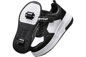 ENEN Zapatos con Ruedas Zapatillas con 2 Ruedas para Niños y Niña, Exterior Zapatillas de Correr al Aire Libre de Patinaje sobre Ruedas Multifuncionales en Dos