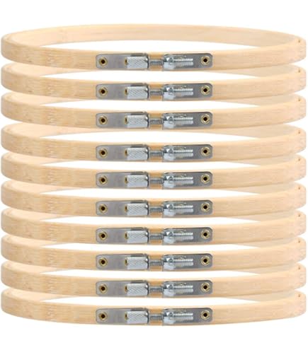 Cerchi Da Ricamo In Bambù - Set Di 20 Pezzi Da 15cm - Per Punto Croce, Cucito E Lavoretti Fai Da Te - Foto 8