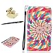 Produktbild Samsung Galaxy J5 ( 2016 ) Hülle, Samsung Galaxy J5 ( 2016 ) Schutzhülle Leder Hülle, Alfort 3 in 1 Flip Wallet Fashion Design Dual Use Falten Premium PU Leder Tasche Case Cover Folio Mappen Kasten Abdeckung für Samsung Galaxy J5 ( 2016 ) 5.2" Smartphone Funktion Unterstützte Telefone mit Farbe Wirbel ( Farbe ) + Netter Staub Stecker + Alfort Schwarz Stylus Pen